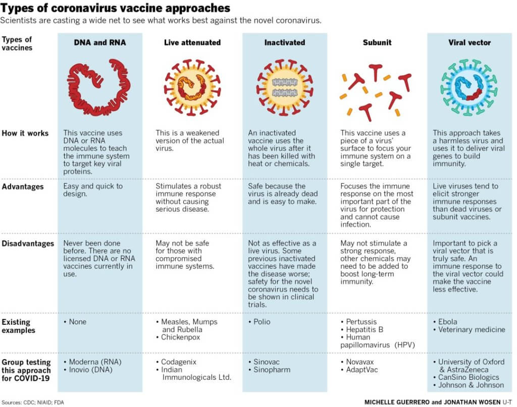 Infographic: 5 different ways COVID vaccines work ...